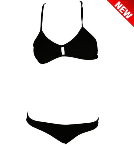 DUAL LAYER KNOTTY ACTIVE BIKINI - Black (Items sold separately)