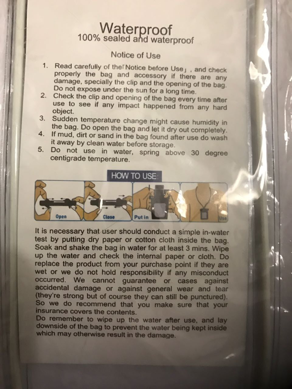 Waterproof cell phone case